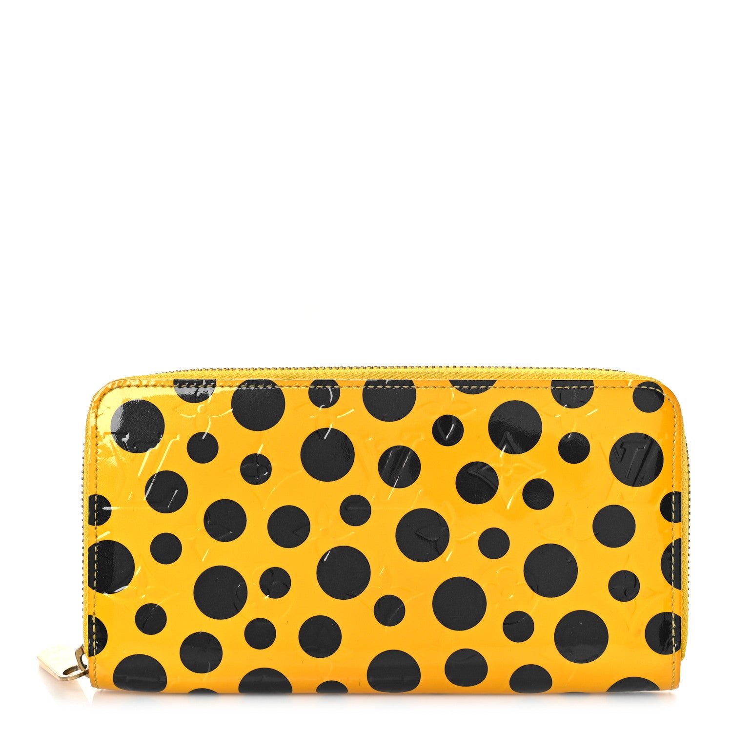 Louis Vuitton Vernis Kusama Infinity Dots Zippy Wallet Yellow 1 of 8