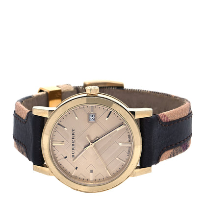 Burberry Stainless Steel Calfskin 38mm Quartz Watch Champagne BU9032 2 of 5
