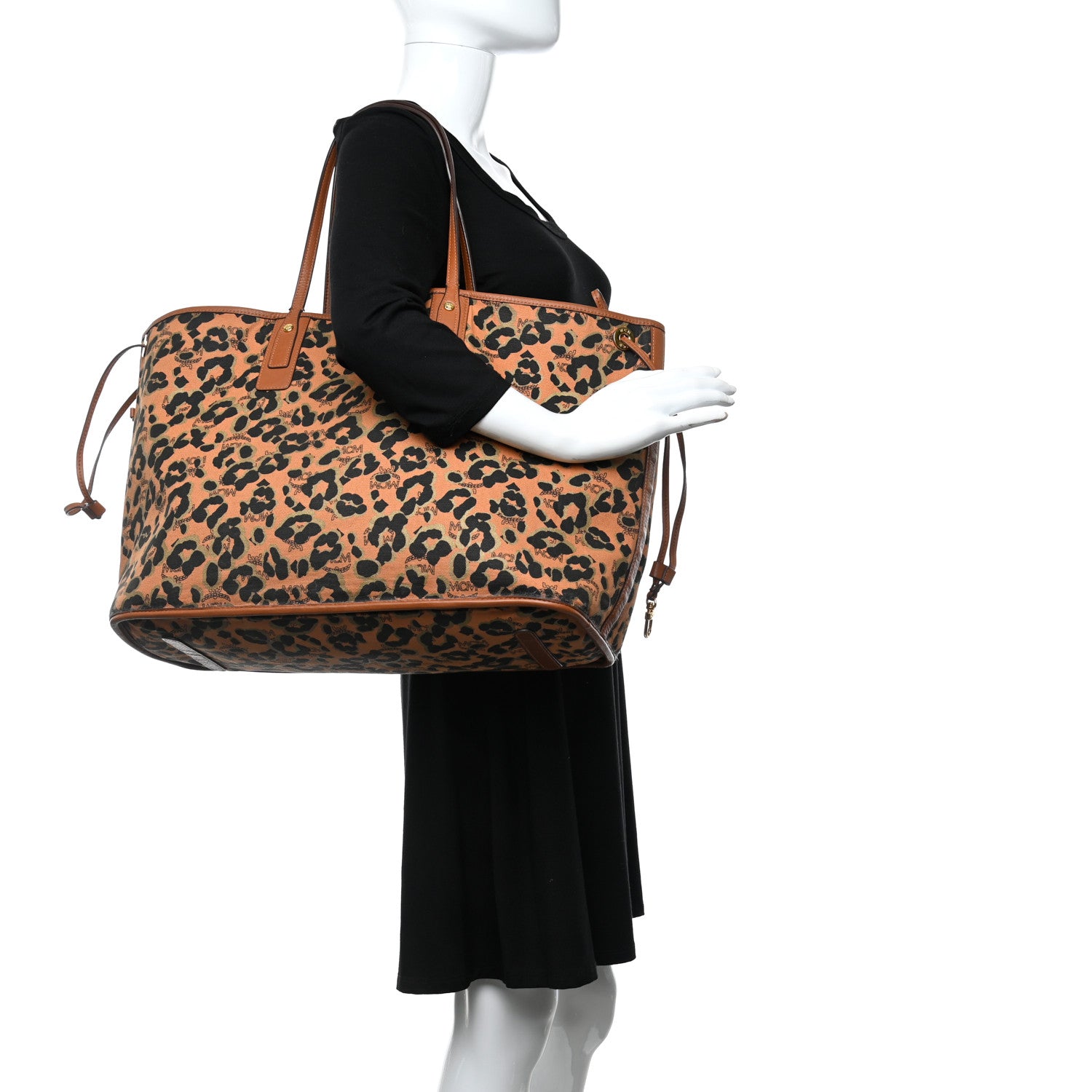 MCM Visetos Reversible Shopping Tote Cognac 2 of 19