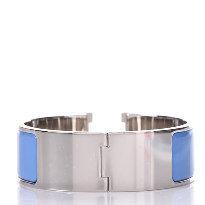 Hermes Enamel Wide Clic Clac H Bracelet PM Blanc Bleu Transat 4 of 4