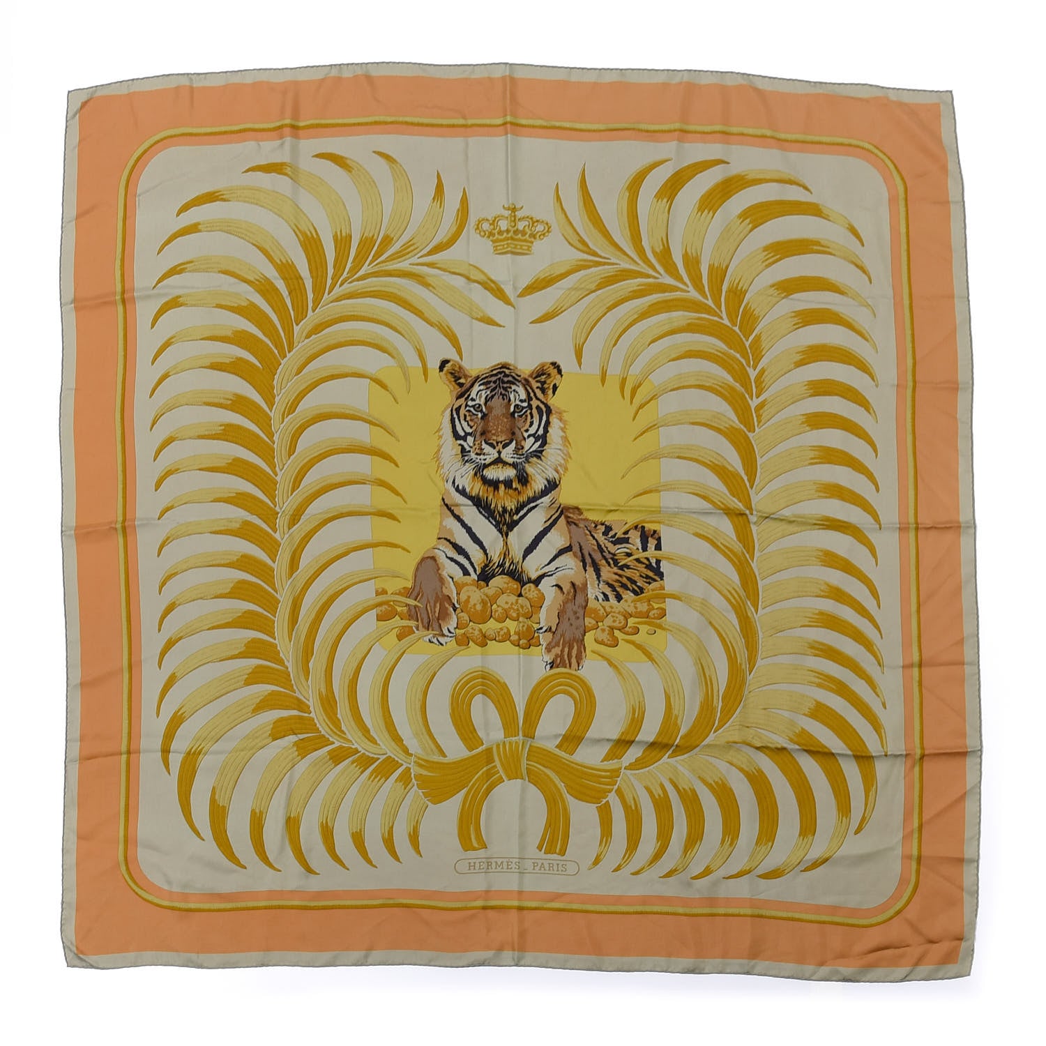 Hermes Silk Dip Dye Tigre Royal Shawl 140 1 of 6