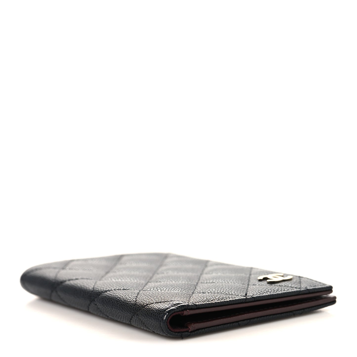 Caviar Quilted Passport Holder Black