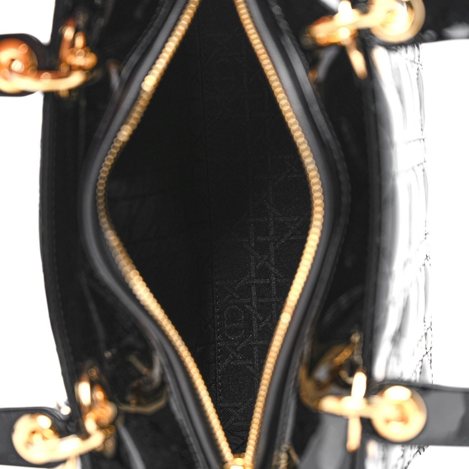 Christian Dior Patent Cannage Medium Lady Dior Black 7 of 10