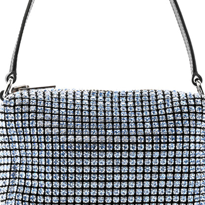 Alexander Wang Mesh Crystal Rhinestone Mini Heiress Pouch Baby Blue 8 of 11