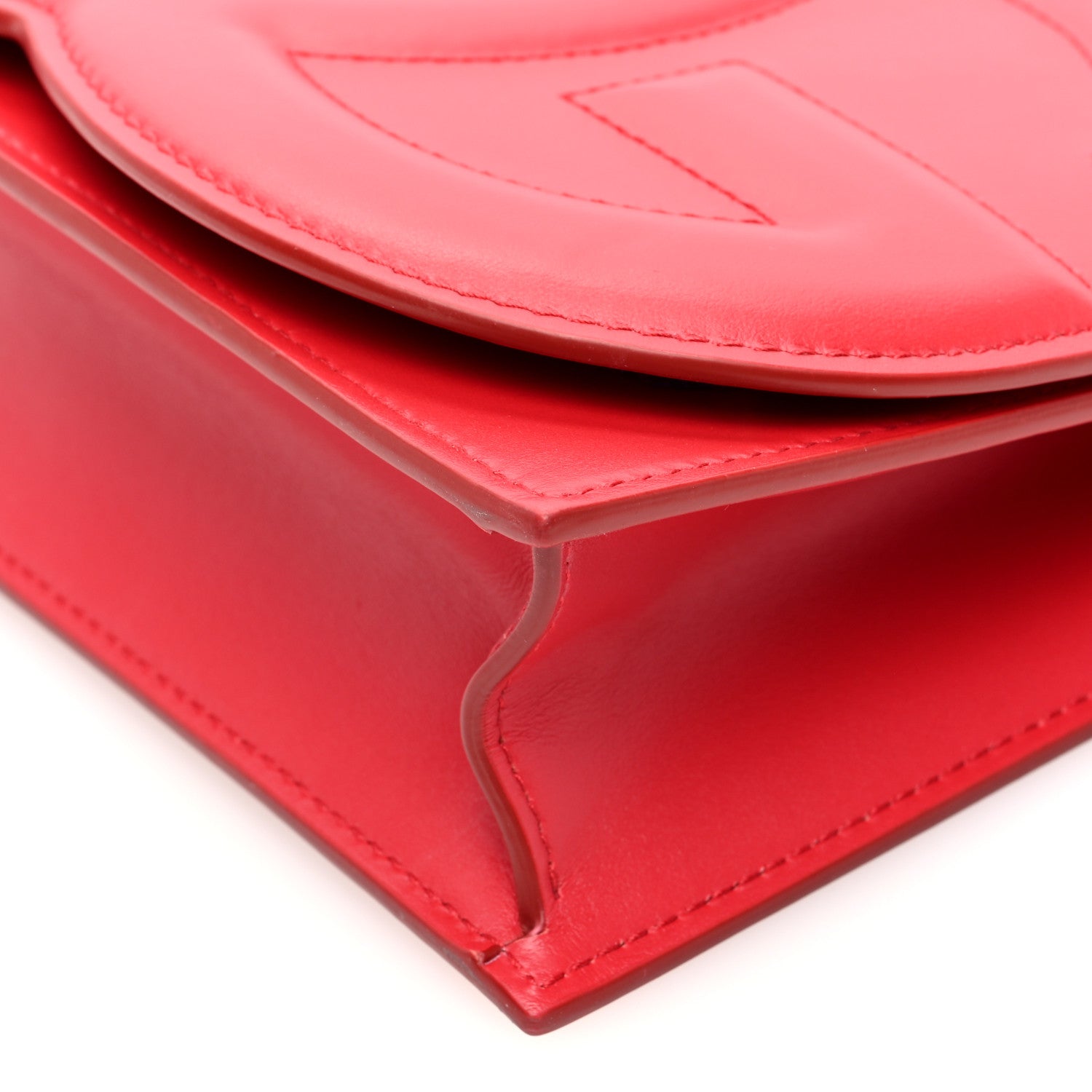 Dolce & Gabbana Calfskin DG Logo Flap Crossbody Bag Red 9 of 10