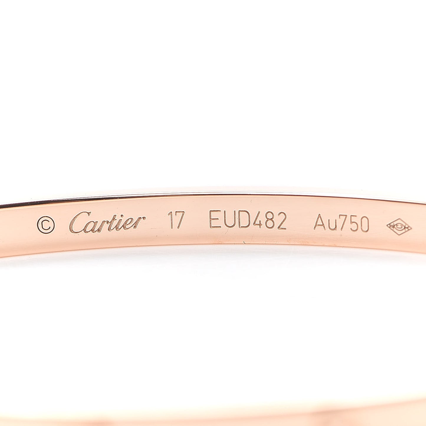 18K Pink Gold Small LOVE Bracelet 17
