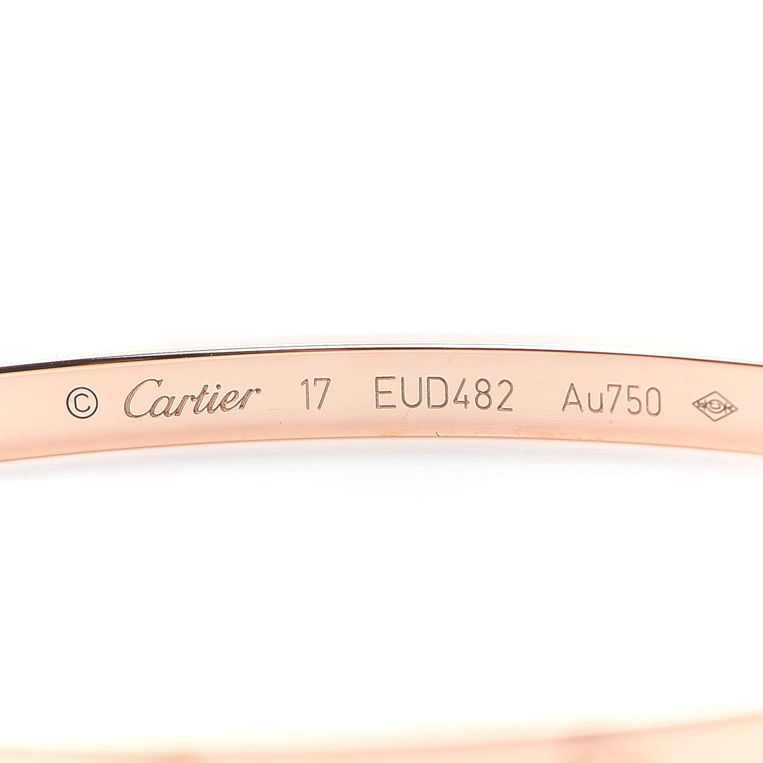 Cartier 18K Pink Gold Small LOVE Bracelet 17 5 of 7