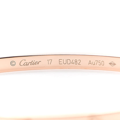 Cartier 18K Pink Gold Small LOVE Bracelet 17 5 of 7