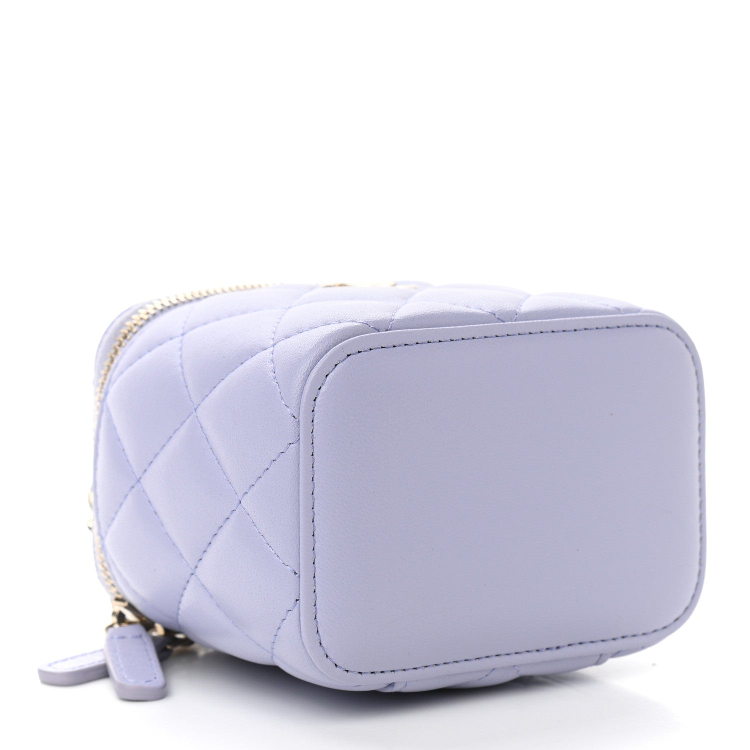 Chanel Lambskin Quilted Top Handle Mini Vanity Case With Chain Light Purple 4 of 10