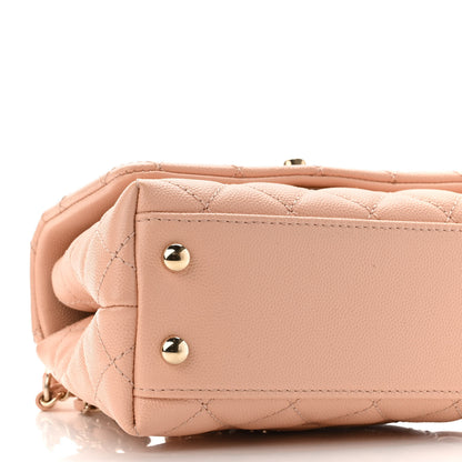 Chanel Caviar Quilted Extra Mini Coco Handle Flap Rose Clair 8 of 9