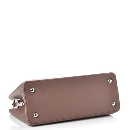 Louis Vuitton Taurillon Capucines MM Taupe 4 of 7