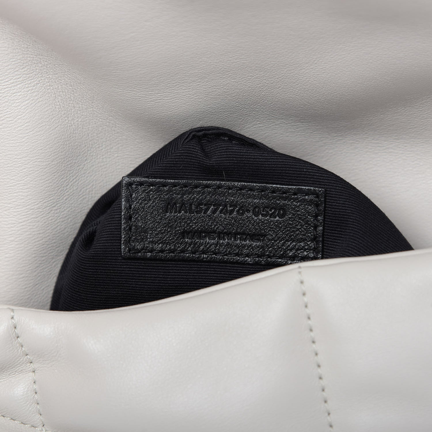 Saint Laurent Lambskin Quilted Small Loulou Puffer Monogram Chain Satchel Blanc Vintage 10 of 10