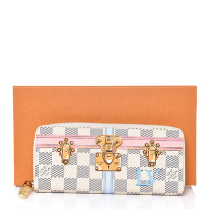 Louis Vuitton Damier Azur Summer Trunks Clemence Wallet 8 of 8