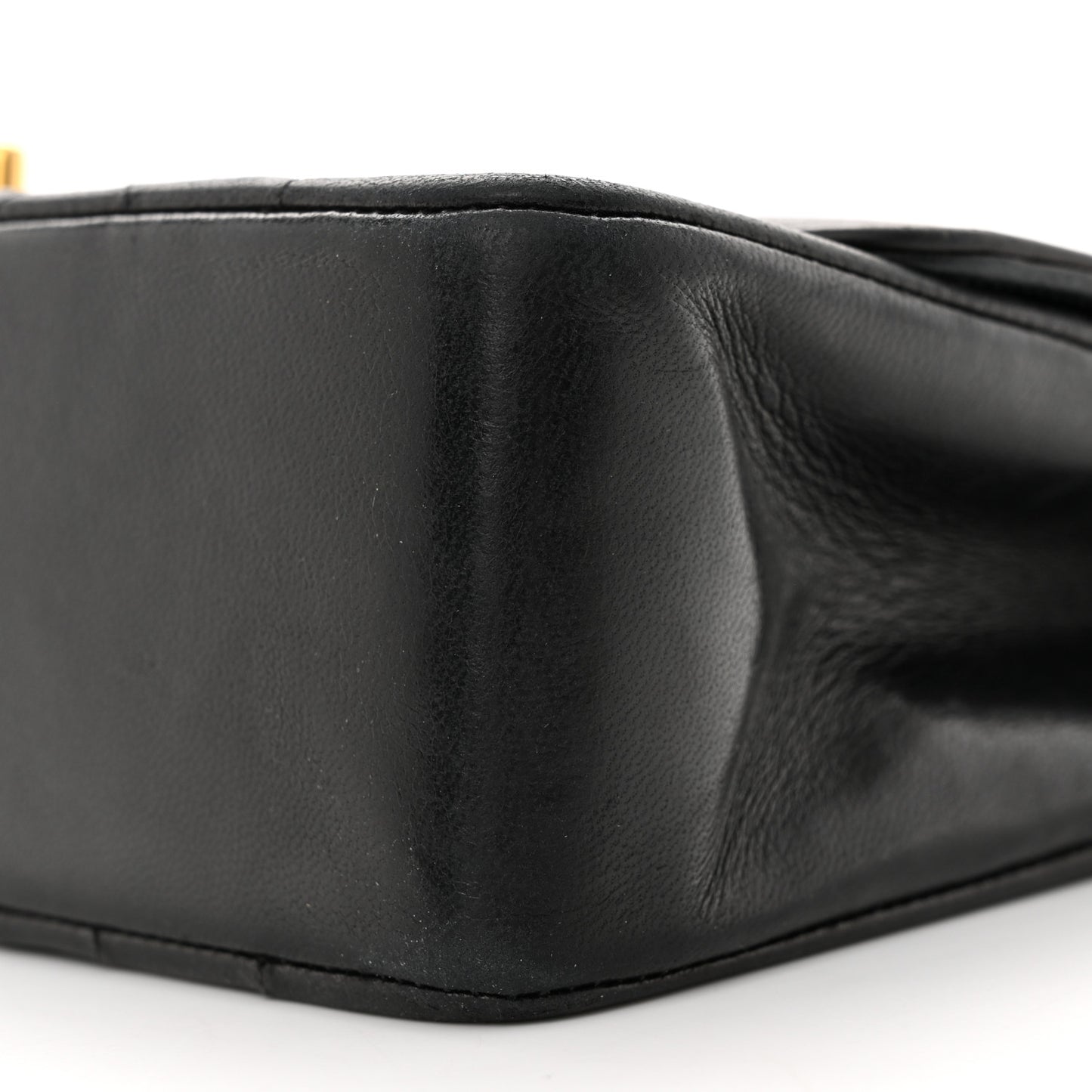 Lambskin Quilted Medium Single Flap Black
