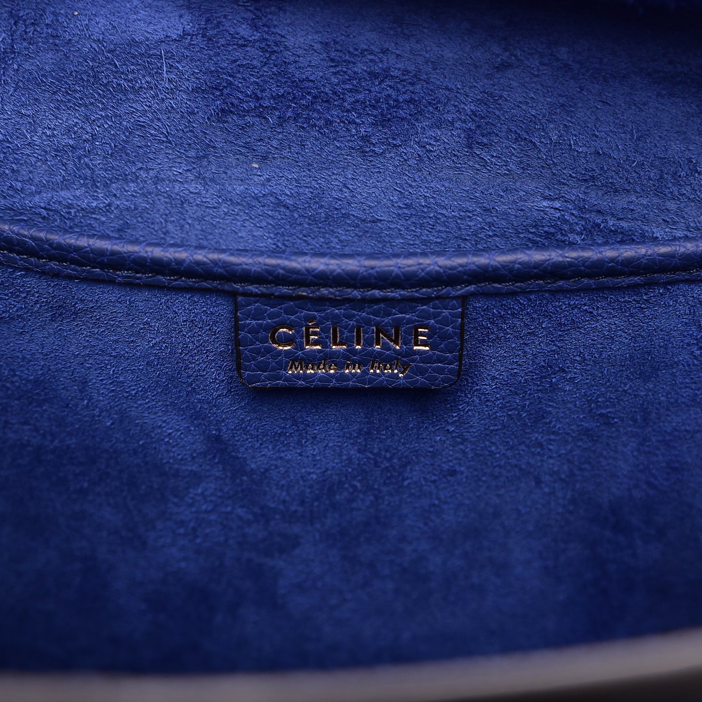 Drummed Calfskin Nano Luggage Indigo