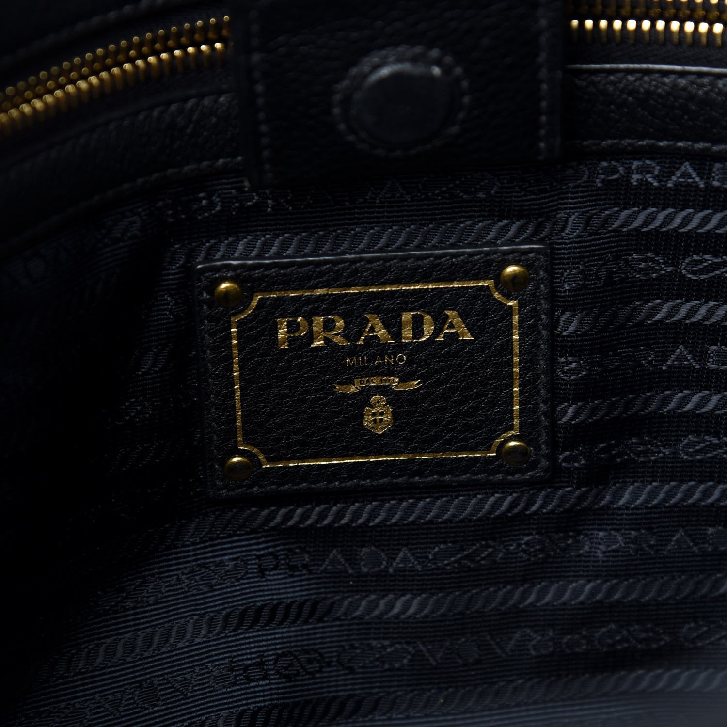 Prada Vitello Phenix Tote Black 5 of 9