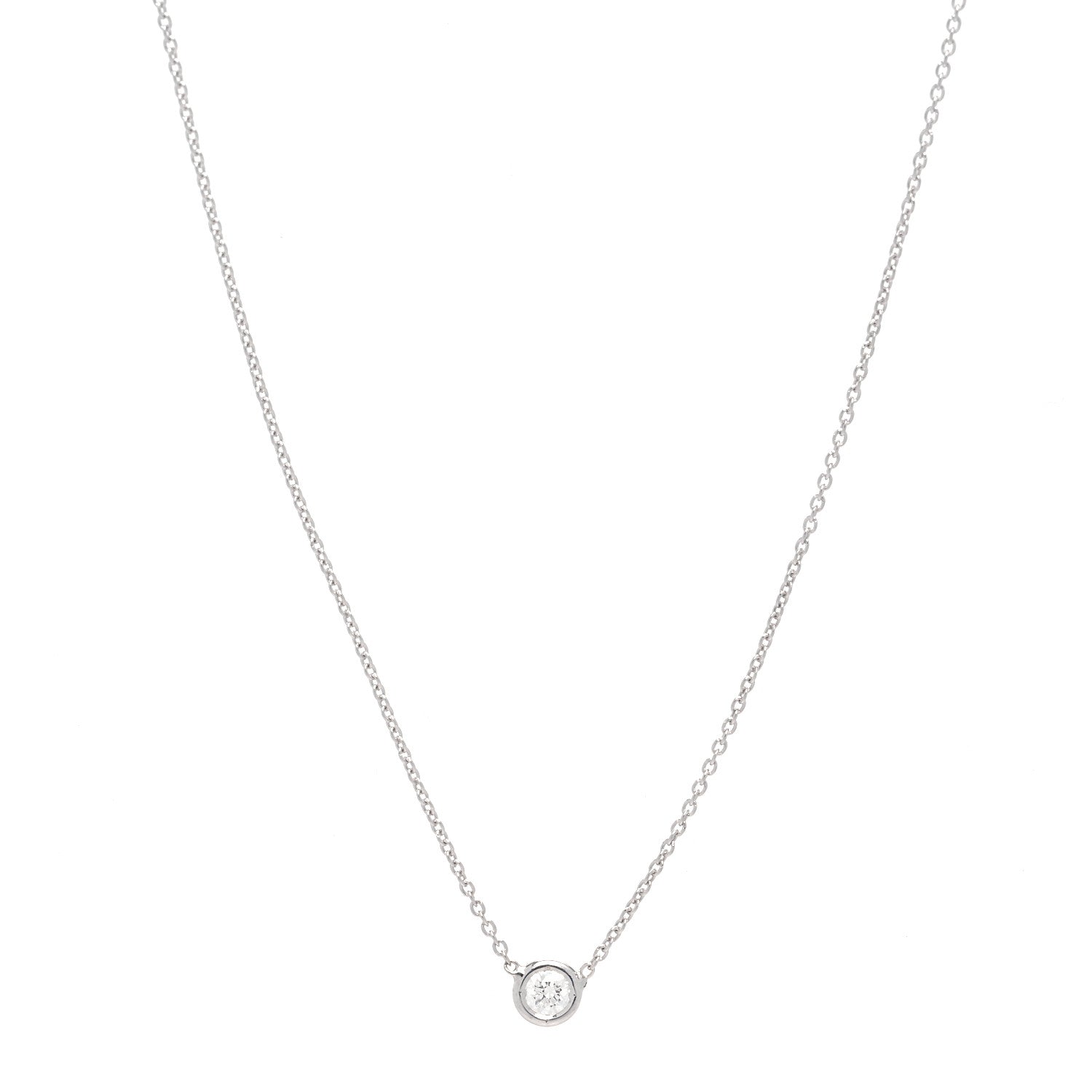 Roberto Coin 18K White Gold Diamond .10ct Diamonds by the Inch Pendant Necklace 1 of 5