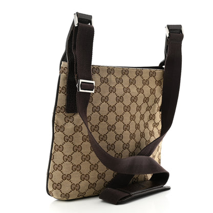 Gucci Monogram Flat Messenger Bag Dark Brown 3 of 10