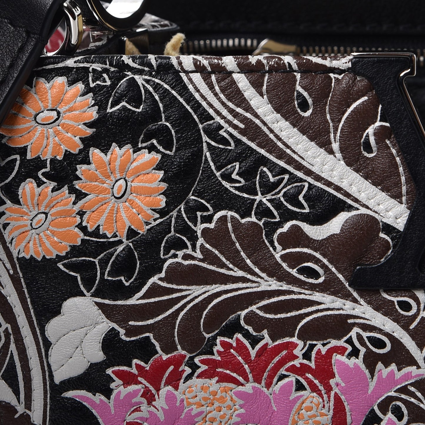 Lambskin Capucines BB Wildflowers Black