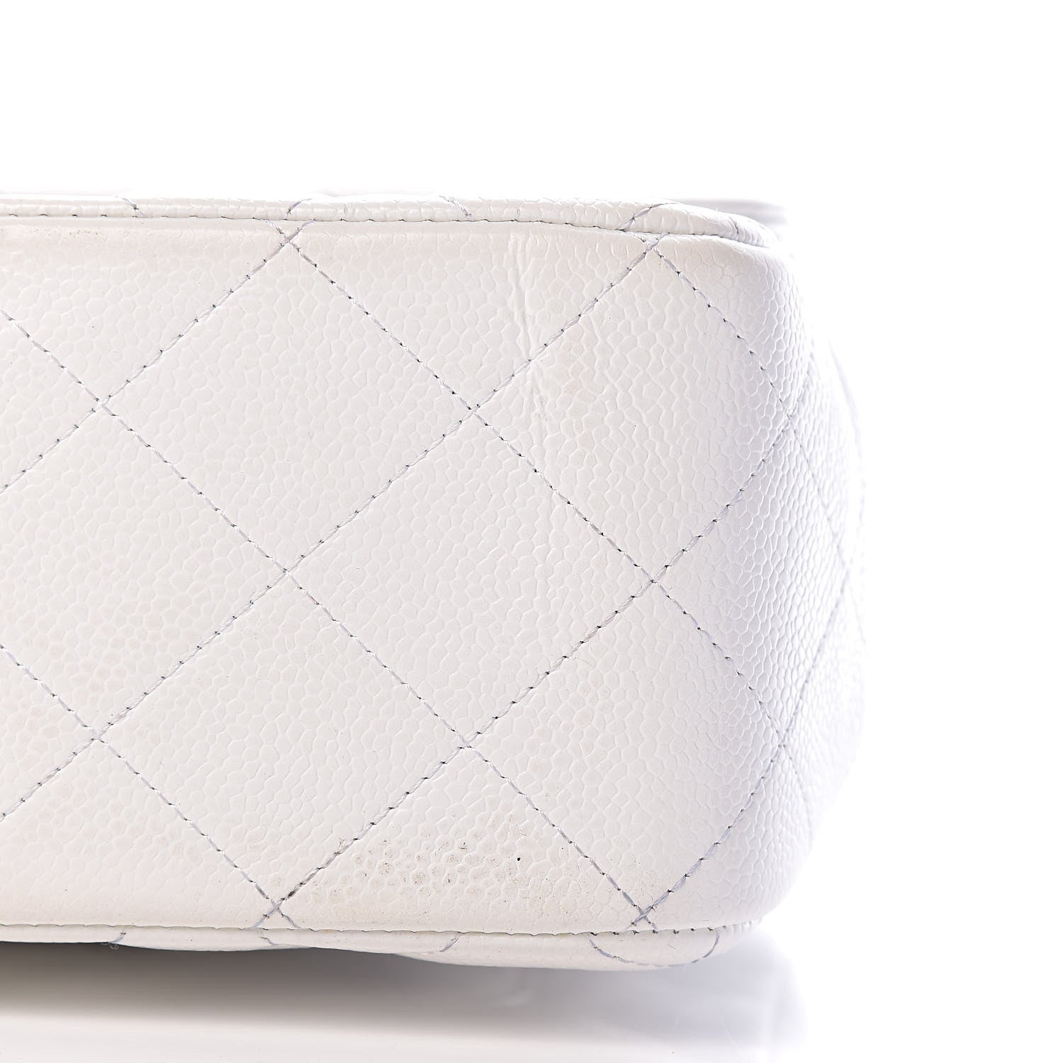 Chanel Caviar Quilted Jumbo Double Flap White 18 of 19