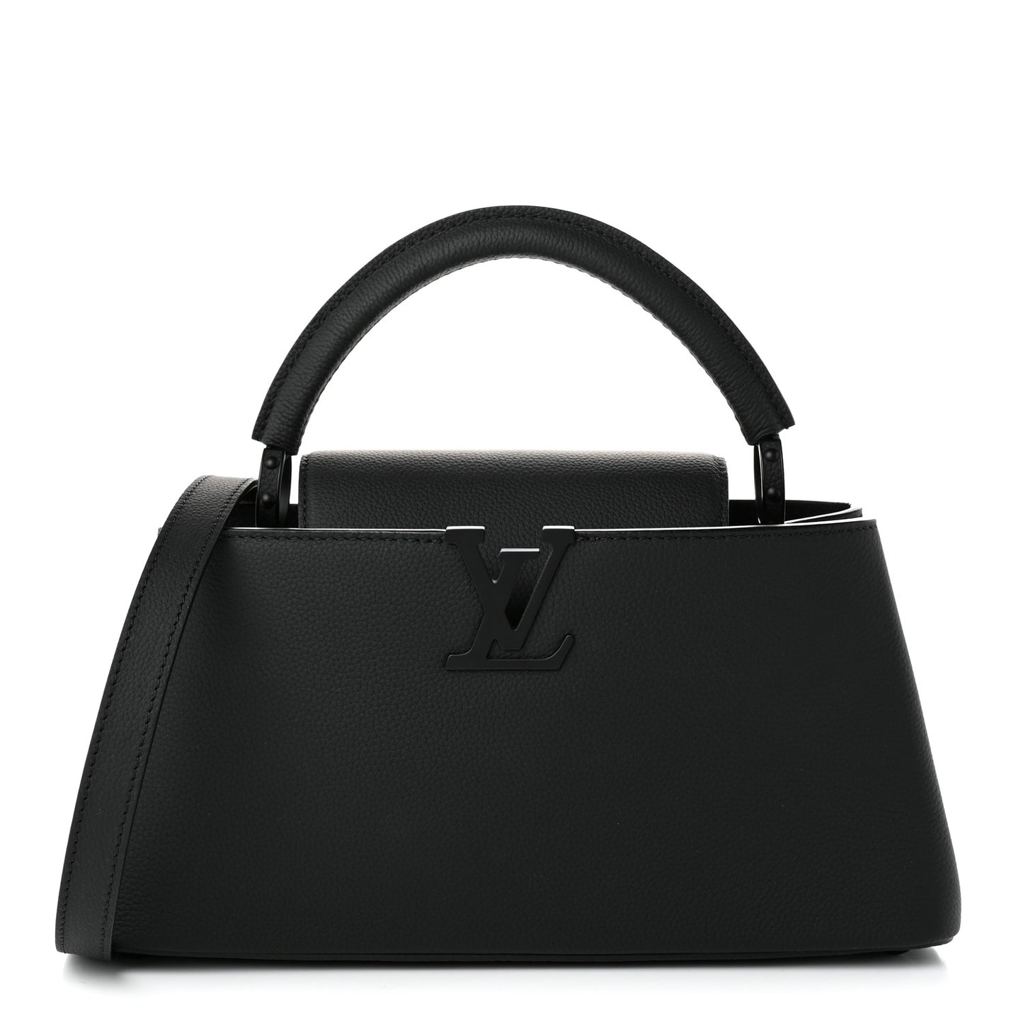 Taurillon Capucines East West MM Matte Black