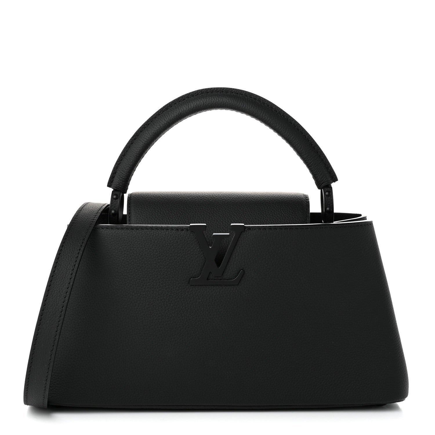 Louis Vuitton Taurillon Capucines East West MM Matte Black 1 of 9
