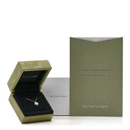 Van Cleef & Arpels 18K Yellow Gold Mother of Pearl Sweet Alhambra Pendant Necklace 6 of 6