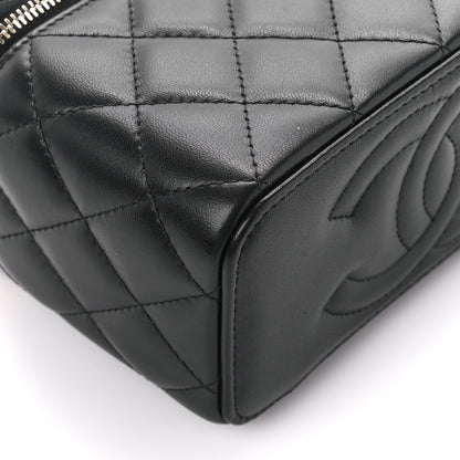 Chanel Lambskin Quilted Pearl Crush Small Vanity Case With Chain Black 9 of 12