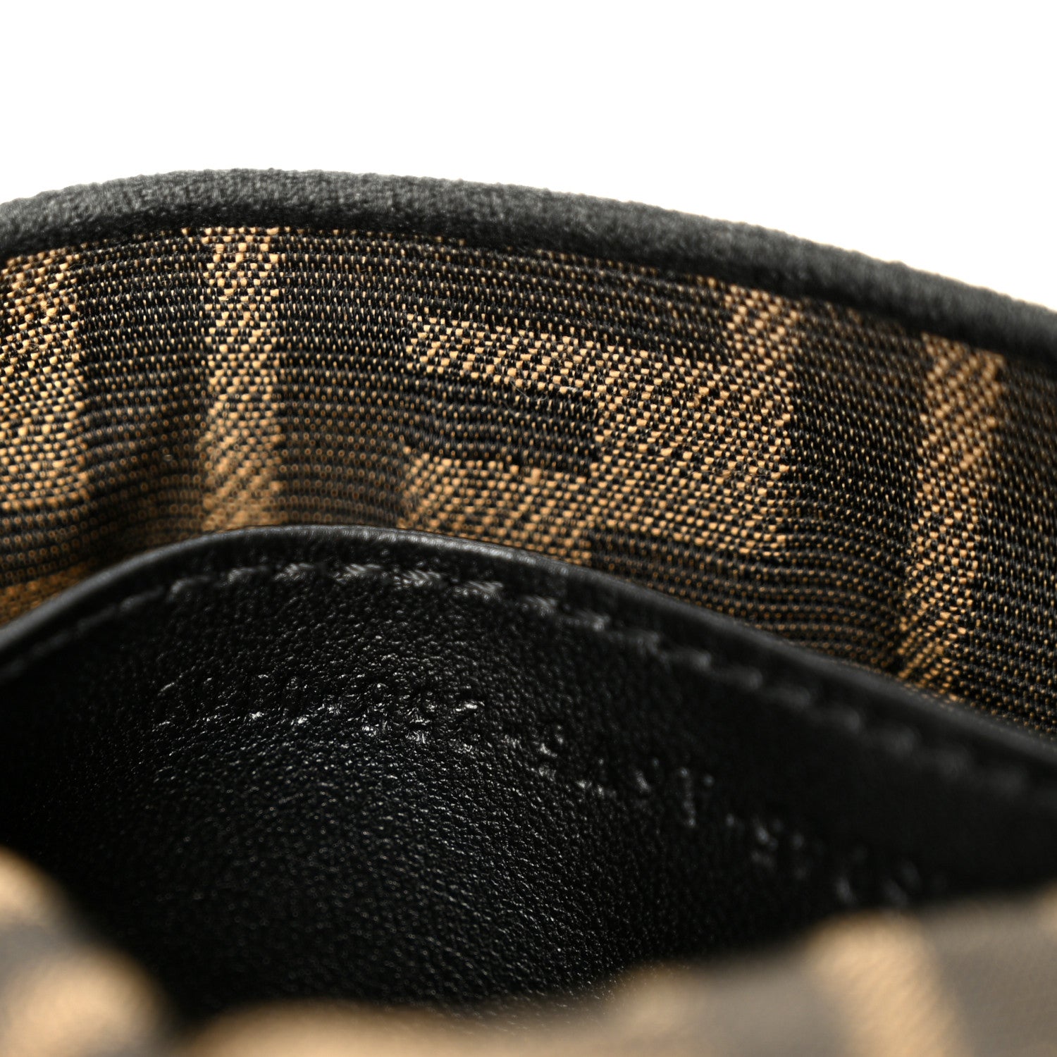 Fendi Fabric Jacquard FF 1974 Nano Maxi Buckle Baguette Charm Tobacco Moro Black 8 of 12