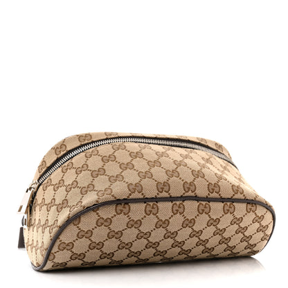 Gucci Monogram Dollar Calfskin Waist Pouch Beige Ebony Testa di Moro Marrone Scuro 4 of 11