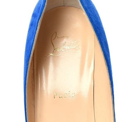Christian Louboutin Suede Pailette Pigalle Follies 85 Pumps Cyclades 41 7 of 8