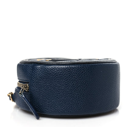 Chanel Caviar Quilted Round Filigree Crossbody Navy Black 4 of 10