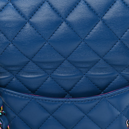 Chanel Lambskin Quilted Mini Rectangular Flap Blue Purple 8 of 10