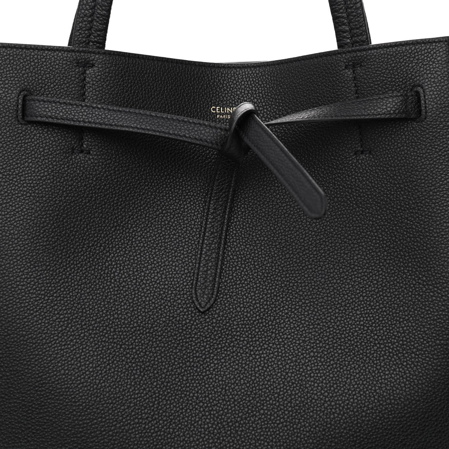 Soft Grained Calfskin Small Belt Cabas Phantom Black