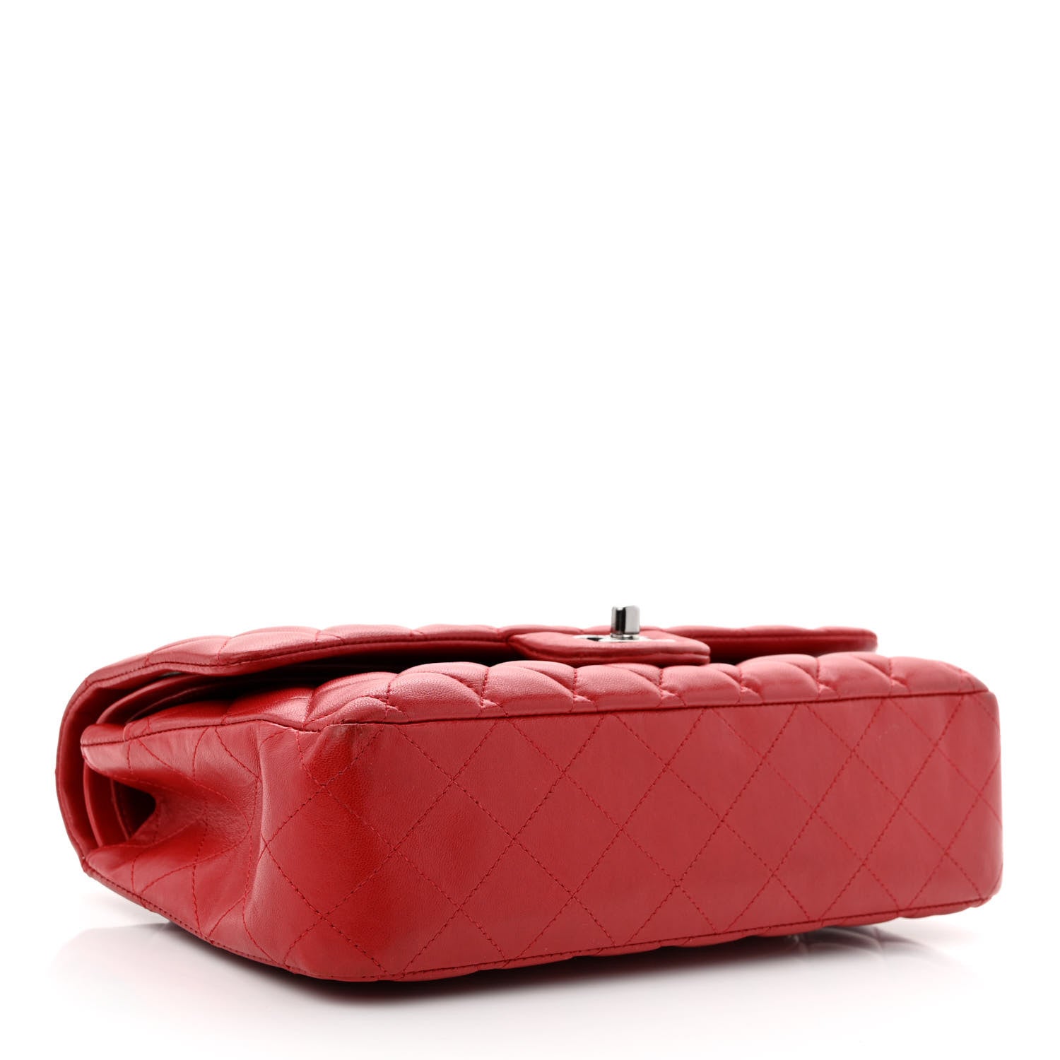 Chanel Lambskin Quilted Medium Double Flap Red 4 of 13