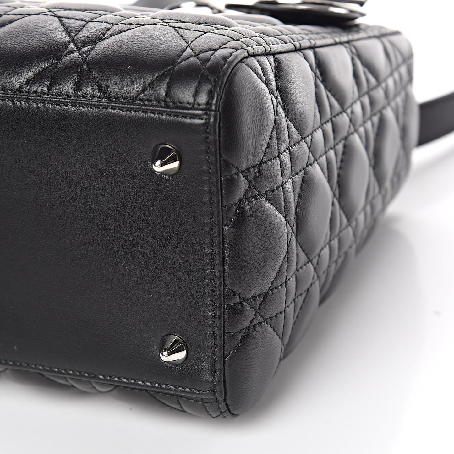 Lambskin Cannage Medium Lady Dior Black
