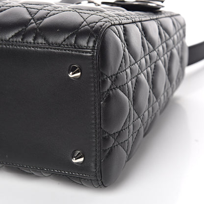 Christian Dior Lambskin Cannage Medium Lady Dior Black 6 of 13
