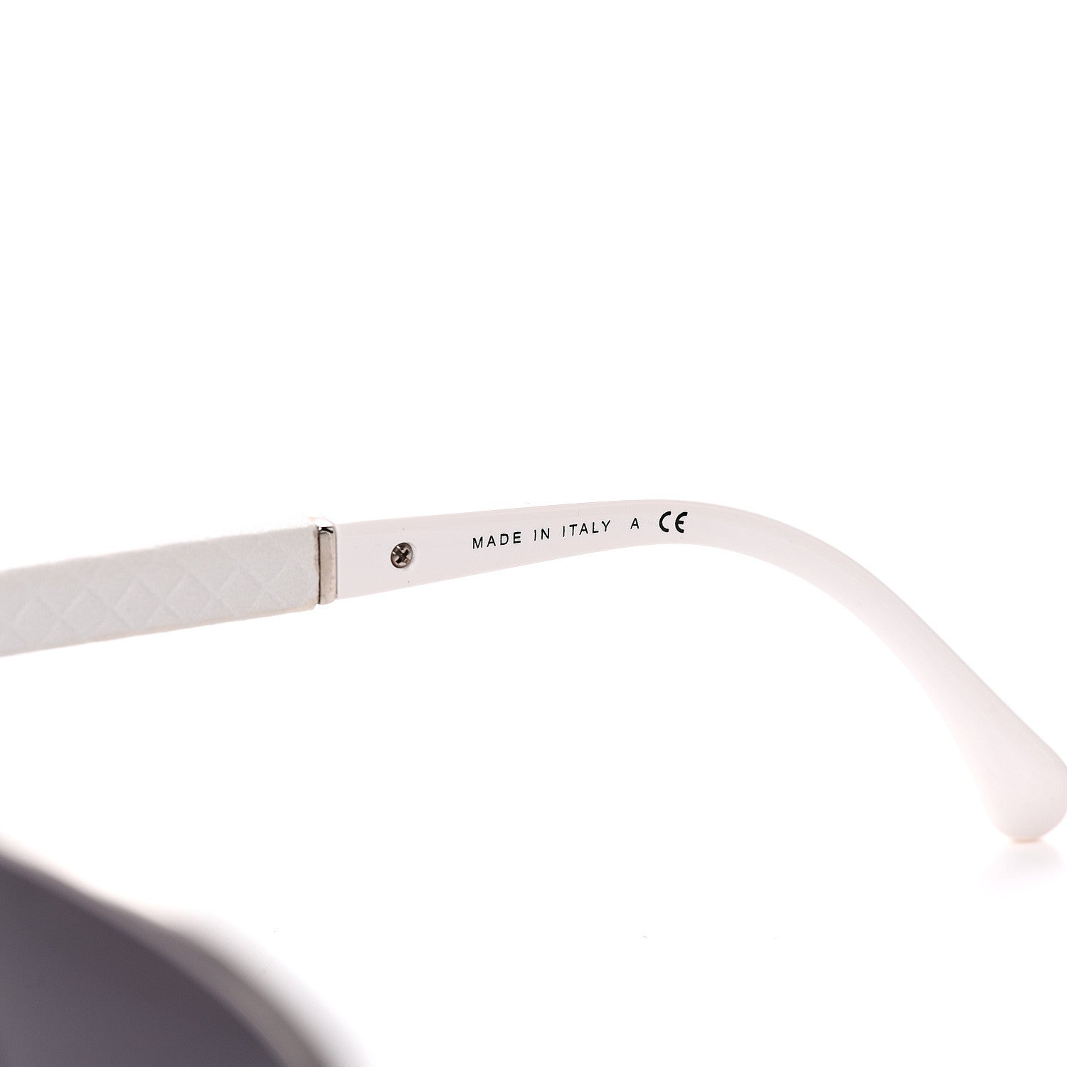 Chanel Lambskin Quilted CC Aviator Sunglasses 4195-Q White Silver 6 of 7