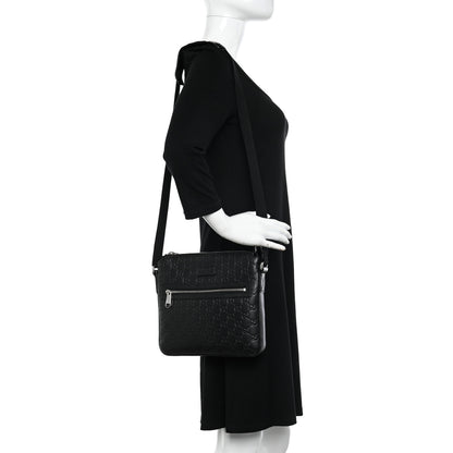 Gucci Guccissima Signature Small Messenger Bag Black 2 of 12