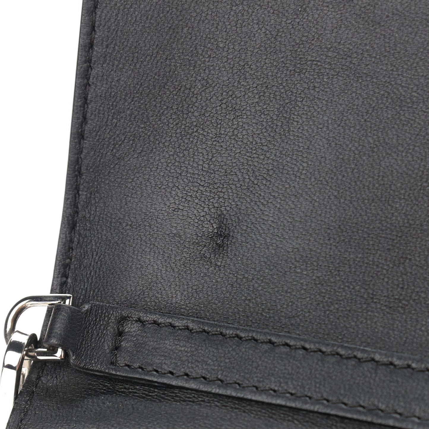 Calfskin Star Pandora Chain Wallet Black