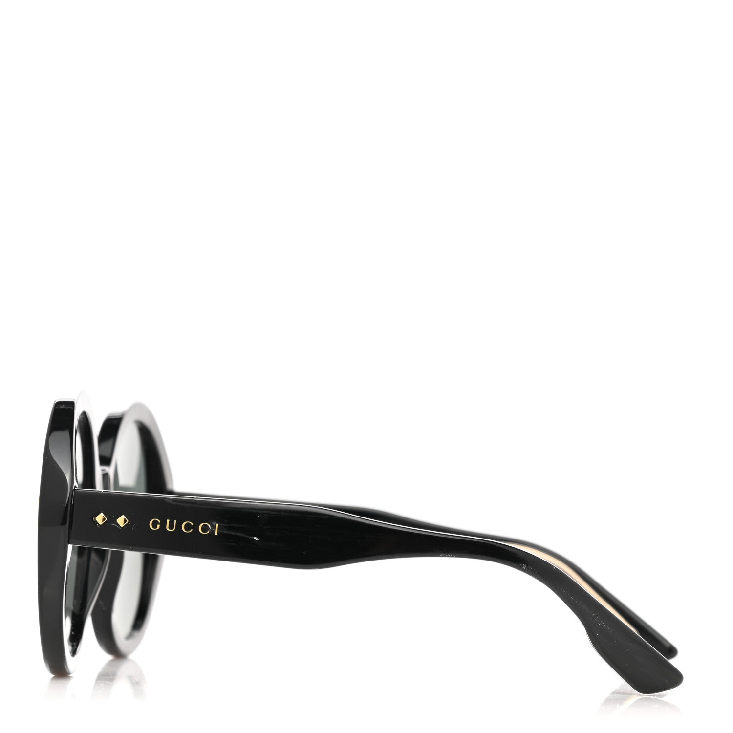 Gucci Acetate Round Sunglasses GG1081S Black 3 of 8