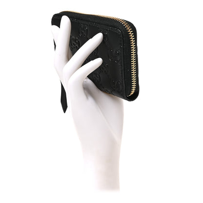 Gucci Guccissima Zip Around Card Case Black 2 of 6
