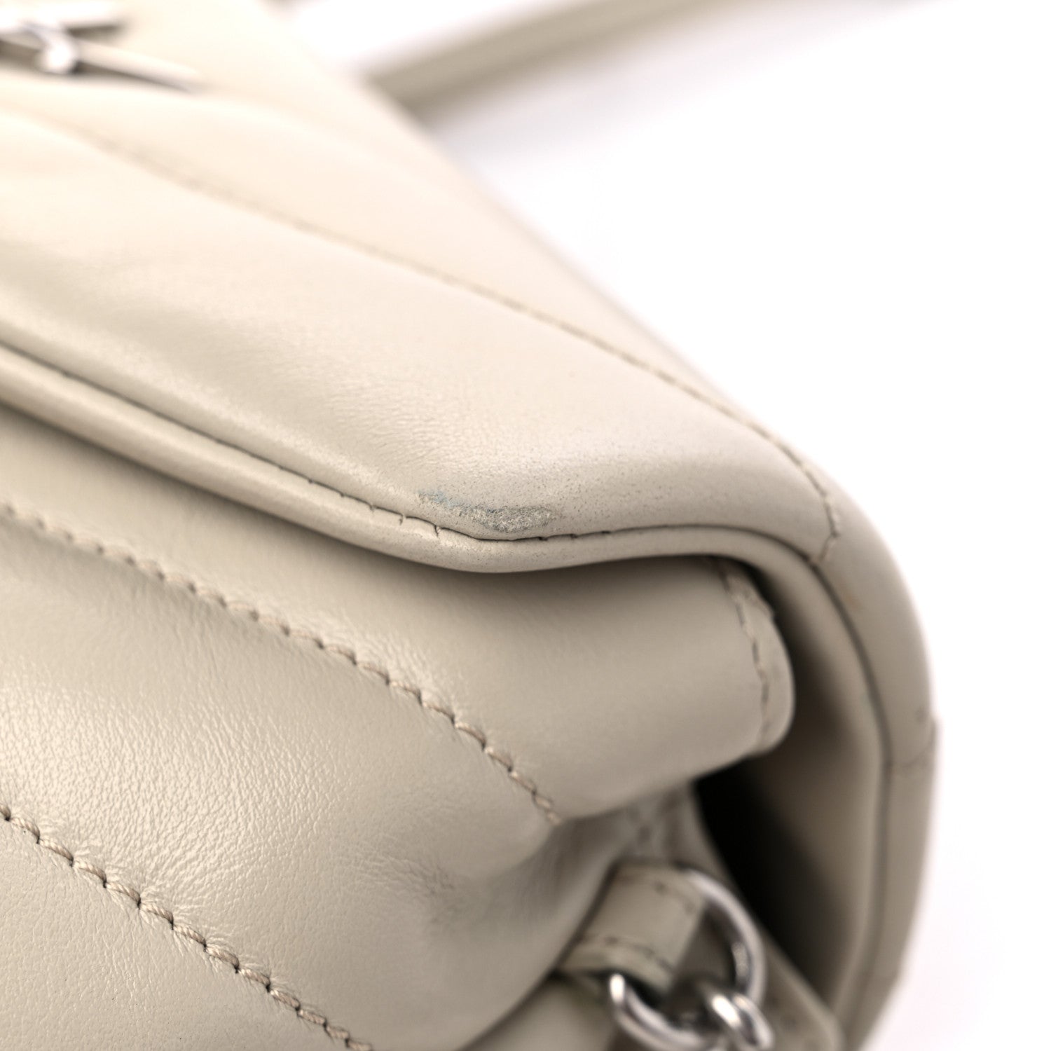 Saint Laurent Calfskin Y Quilted Monogram Toy Loulou Crossbody Bag Crema Soft 12 of 15