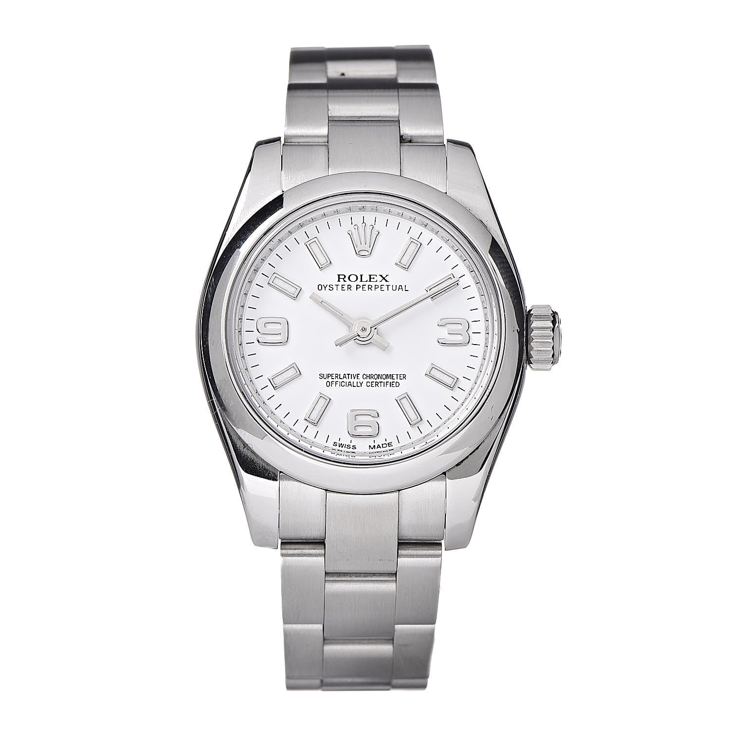 Rolex Stainless Steel 26mm Oyster Perpetual Watch White 176200 1 of 6