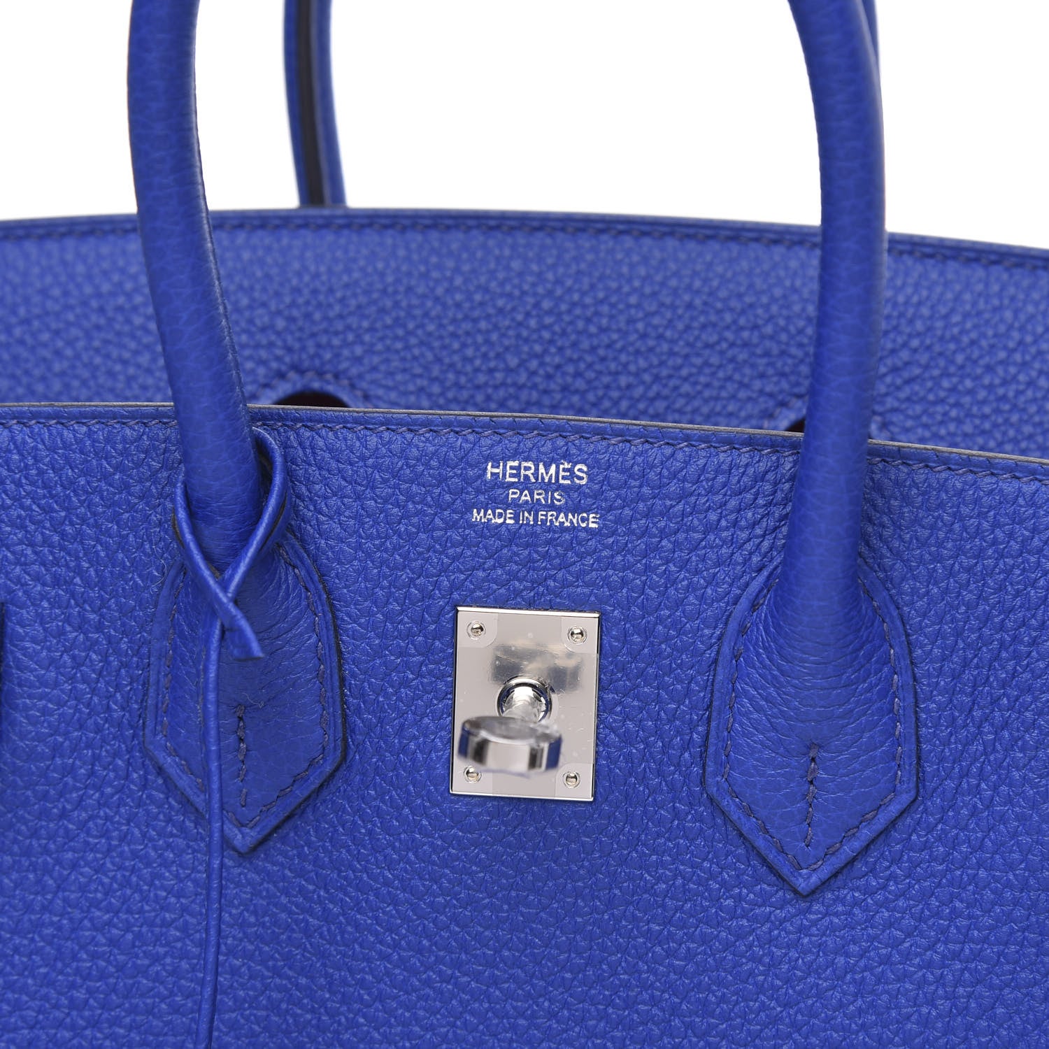 Hermes Togo Verso Birkin 25 Bleu Royal Capucine 7 of 10