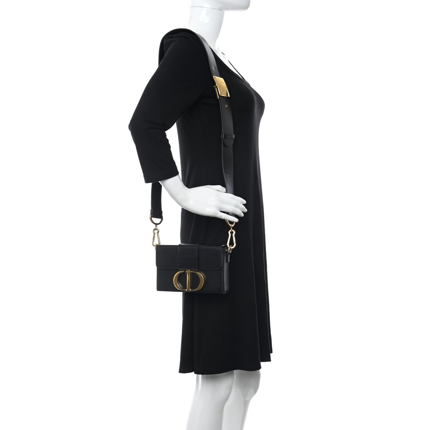Christian Dior Box Calfskin 30 Montaigne Box Bag Black 2 of 10