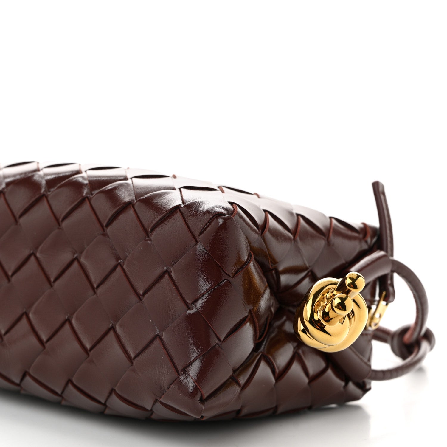 Bottega Veneta Polished Nappa Intrecciato Knot Mini Loop Camera Bag Madder Brown 9 of 9