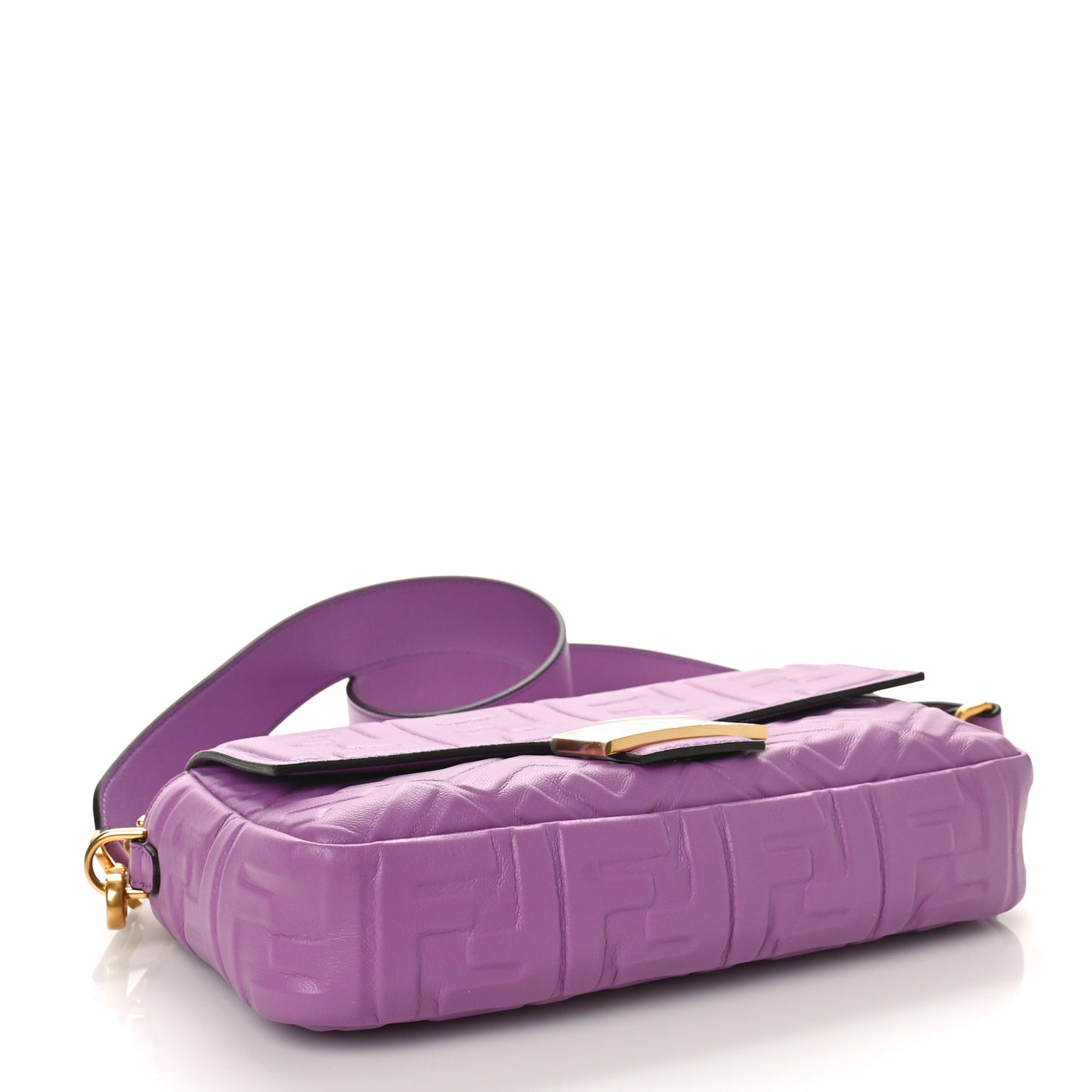 Nappa FF 1974 Embossed Baguette Agapanto