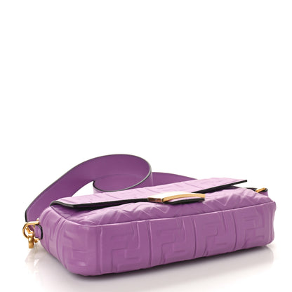 Fendi Nappa FF 1974 Embossed Baguette Agapanto 4 of 8