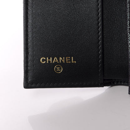 Chanel Iridescent Caviar Quilted Double Flap Wallet Black 4 of 8